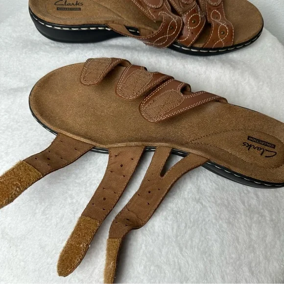 NWOB Clarks Leisa Faye Tan Brown Leather Size 10M - Picture 8 of 10